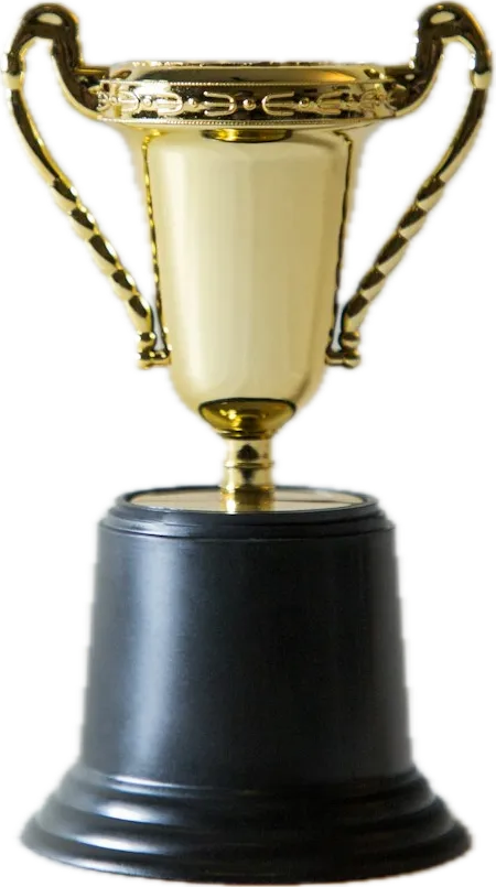 Ilustración de un trofeo en blanco y negro